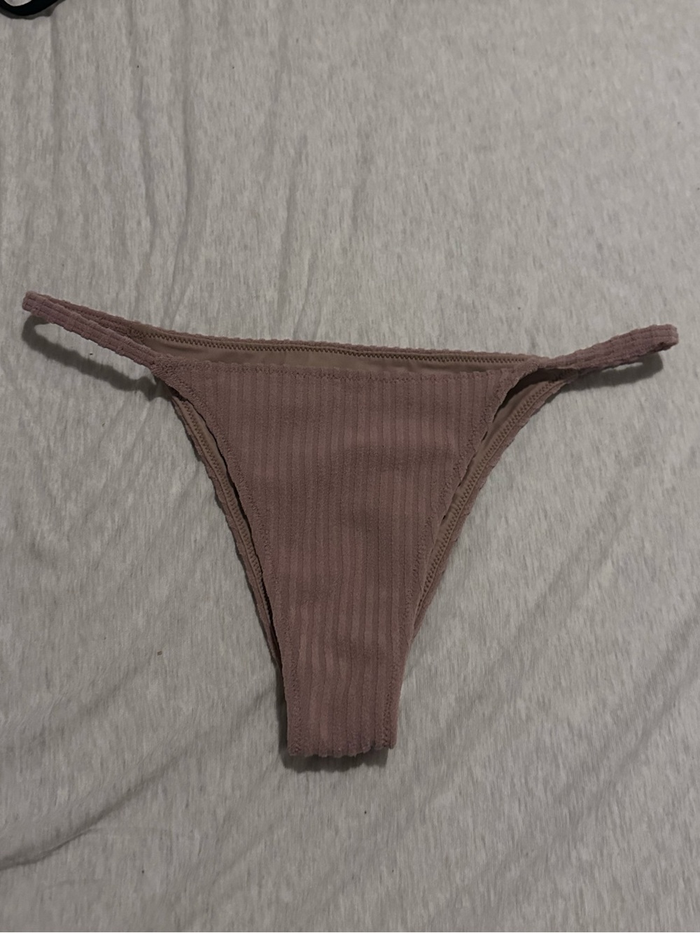 TJ Swim Ribbed Bikini Bottoms in nude